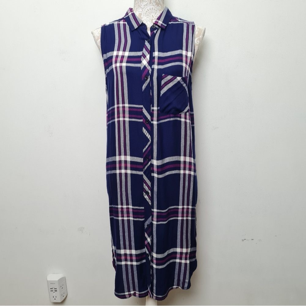 Rails Jordyn Button Down Sleeveless Long Top Shir… - image 2